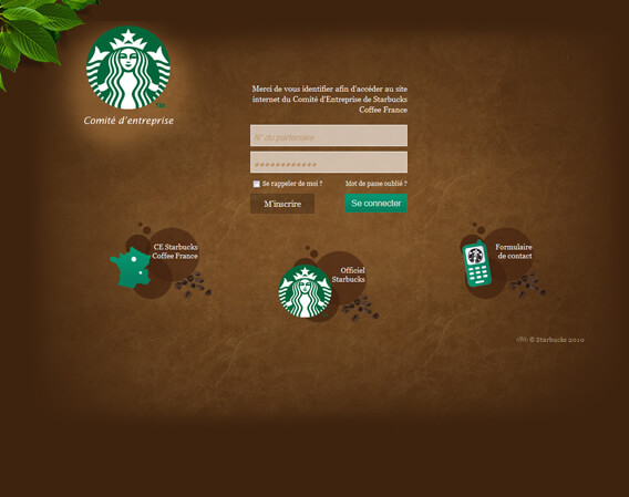 Design du site internet du CE Starbucks